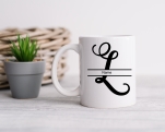 Tasse mit Monogramm L